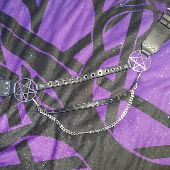 Killstar Accessories - Killstar pentagram chain belt